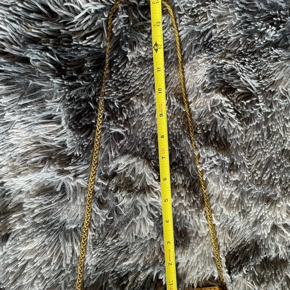 Gold colored Vintage beaded evening bag - Picture 6 of 10